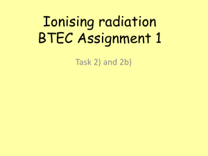 Ionising radiation Task 2 pupil