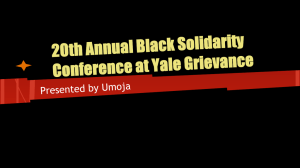 20th Annual Black Solidarity Conference at Yale