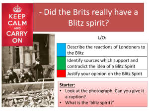 Blitz spirit – J.Gardner & A.Calder interpretations