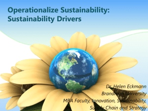 Operationalize Sustainability.