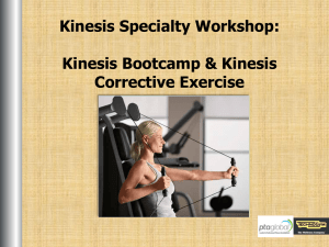 KINESIS SPECIALTY BOOT CAMP & CORRECTIVE