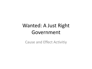 Wanted: A Just Right Government