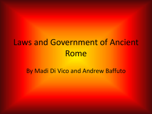 Laws and Government in ancient Rome