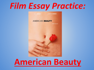 American Beauty Essay Practice - MrsMacadam
