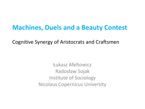 Machines, Duels and a Beauty Contest Cognitive Synergy of