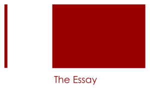 The Essay PPT