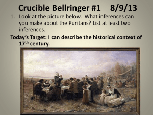 Today`s Target: I can describe the historical context of 17 th century
