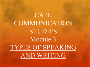 CAPE COMMUNICATION STUDIES Module 3