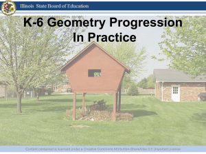 K-6 Geometry Progression in Practice