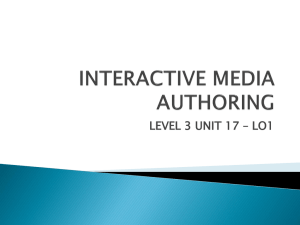 Unit 17 - Interactive media authoring