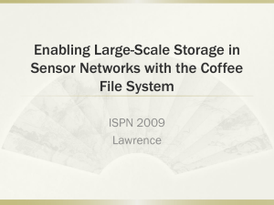 Enabling Large-Scale Storage in Sensor Networks with the Coffee