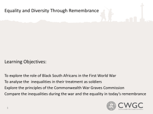 KS3 Explore the Equality and Diversity in Remembrance (PowerPoint)
