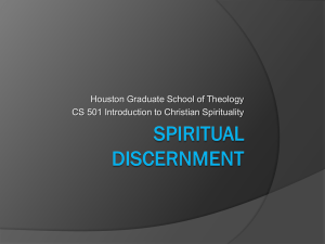 Spiritual discernment - Houston Graduate School of Theology
