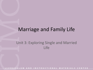Unit 3: Exploring Single and Married Life