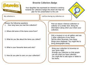 Brownie Collectors Badge Your daughter has expressed an interest
