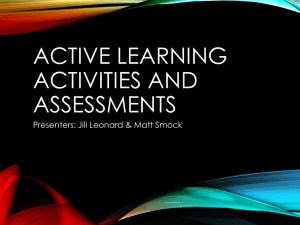 Active Learning Activities and Assessments slides