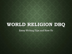 Religion DBQ