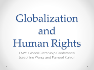 Globalization and Human Rights Workshop Presentation