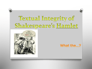 Textual Integrity of Shakespeare*s Hamlet