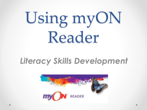Using myON Reader - Crooked River Elementary School