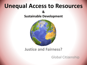 Unequal Access to Resources & Sustainable