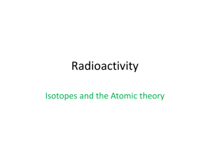 Radioactivity-1 - Science at NESS