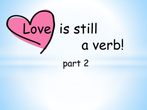 Love…still a verb! Presentation