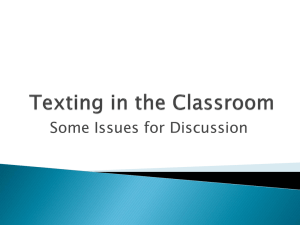 Texting in the Classroom
