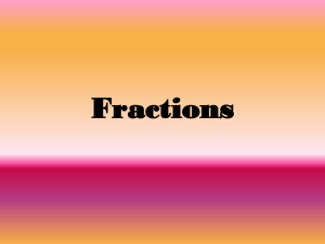 Fractions and Mixed Numbers