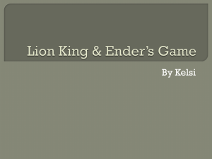 Lion king & Enders Game