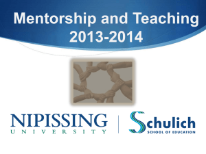 Mentorship and Teaching 2013-2014
