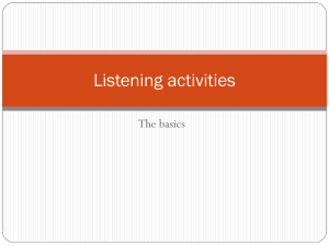 Listening activities