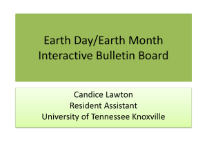 Earth Day/Earth Month Interactive Bulletin Board