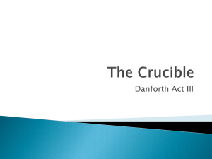 The Crucible Danforth Analysis