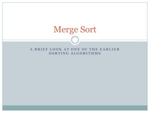 Merge Sort - UCSB Computer Science