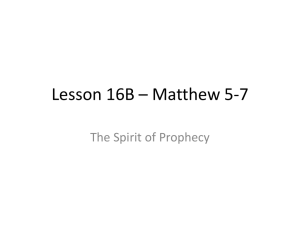 Lesson 15B – Matthew 5-7