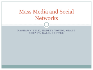 Mass Media and Social Networks