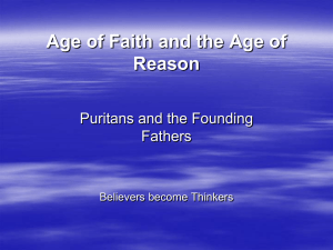 Age of Faith VS. Age of Reason