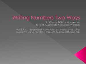 Writing Numbers Two Ways