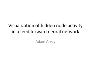 Visualization of hidden node activity in a feed