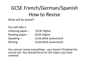 GCSE French/German/Spanish How to Revise