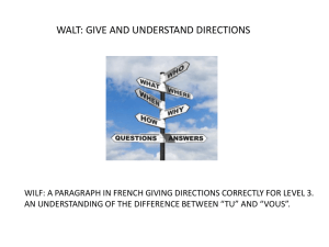 giving directions