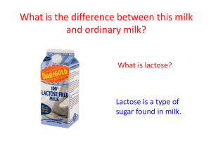 Lactose intolerance - Kent Science Resource Centre