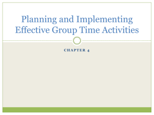 Planning and Implementing Effective Group Time Activities chapter 4