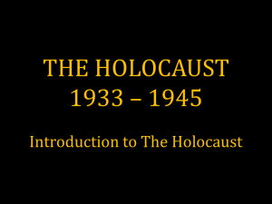 Introduction to the Holocaust - Holocaust Museum Central Florida