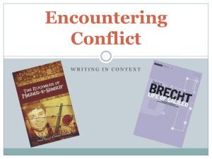 Encountering Conflict – Intro