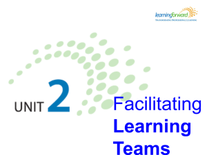 Facilitating Learning Team