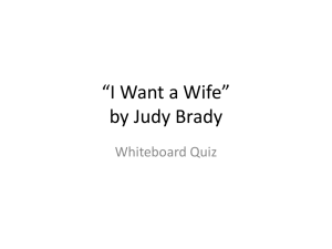 I Want a Wife whiteboard quiz - Wiki-cik