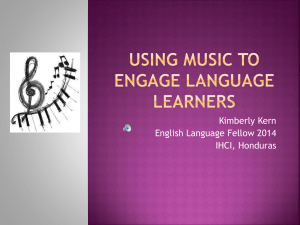 USINg music to engage language learners - IHCI Resources
