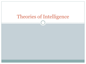 Theories of Intelligence - Rosehill